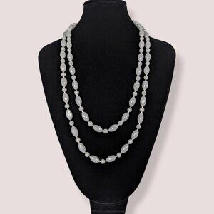 (2/$20) Grey Beaded Infinity Necklace